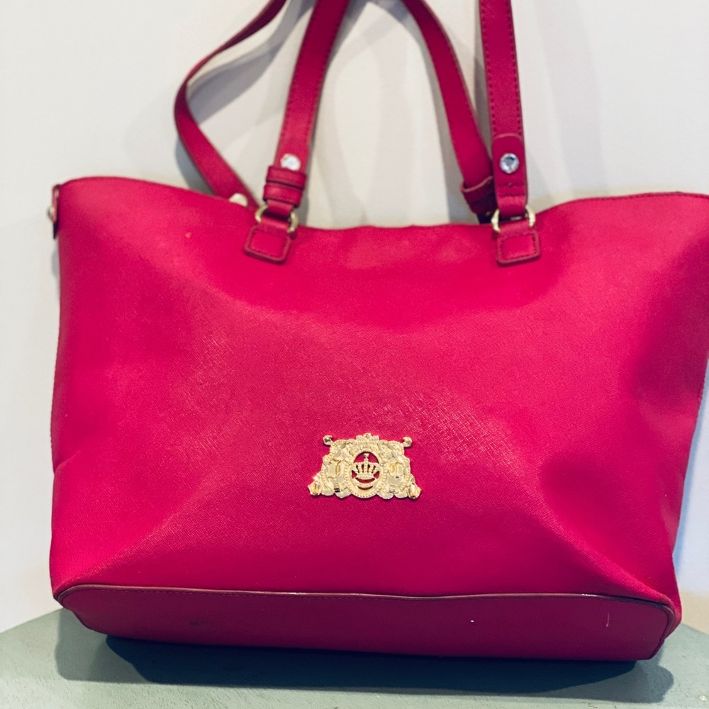 JUICY COUTURE trendy hot pink tote bag
